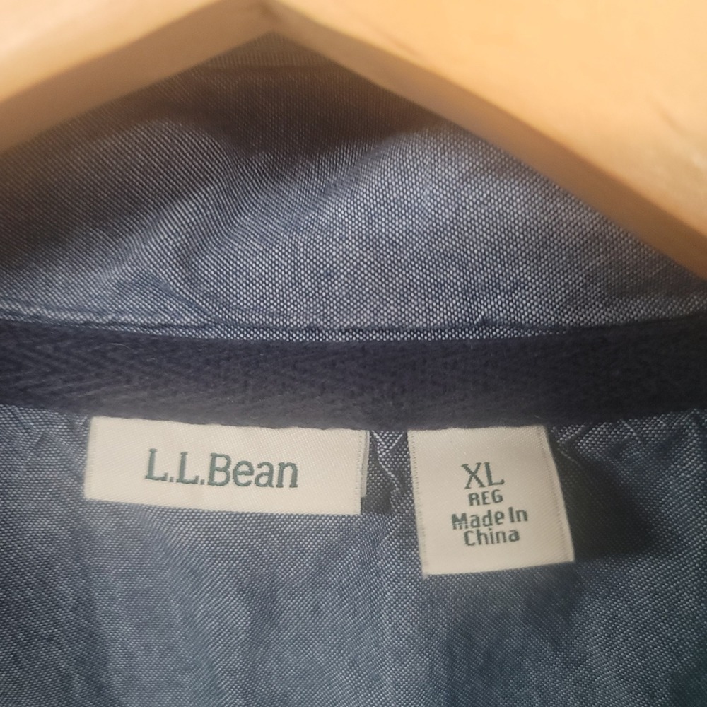 LL Bean Womens XL Teal Blue Ombre Coastal Preppy Gorpcore Heritage Pullover - Picture 5 of 7